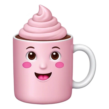 Pink hot chocolate sticker