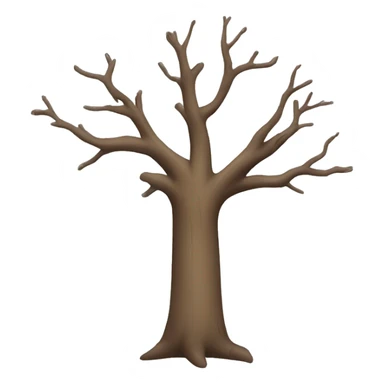 a bare tree without leaves sticker