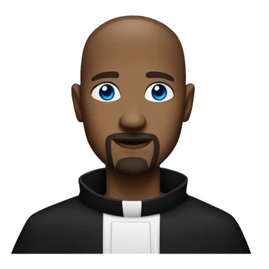 Priest with blue eyes and goatee sticker