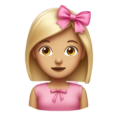 Girl with a pink bow sticker