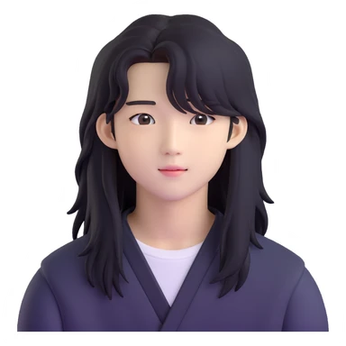 Hyunjin from Stray Kids, K-pop idol with long hair sticker