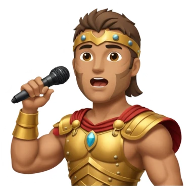 gladiator singing with micro sticker