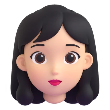 cute brown girl face sticker