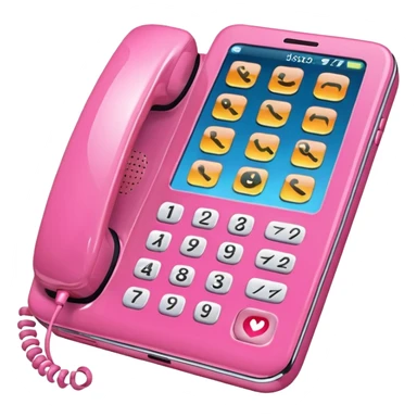 pink phone contacts sticker