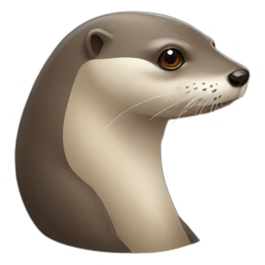 loutre sur poisson sticker