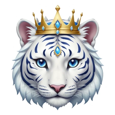 ESO Female white tiger khajiit leader of the umbral rose, blue eyes, blue 'third eye' gem, something symbolizing leadership ruling sticker