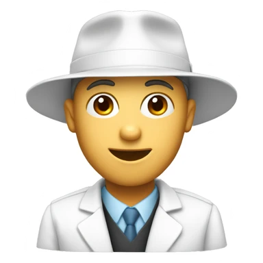 Generate a white medical university students in a square academic hat sticker