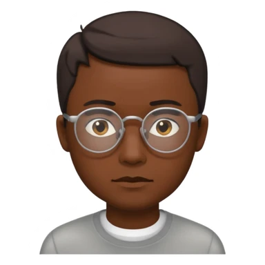 zumbi masculino, óculos fino, cabelo baixo sticker