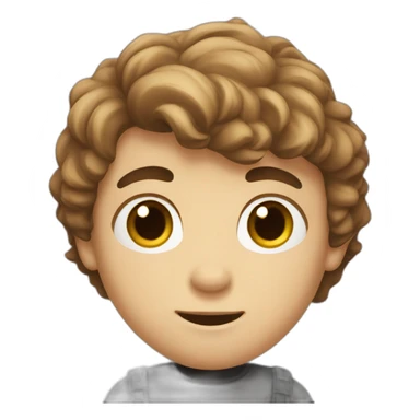 A boy with cheeks and medium lomg hair , average beard sticker