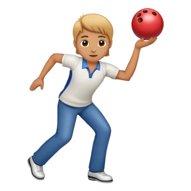 playing bowling sticker