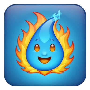 iphone blue fire emoji sticker