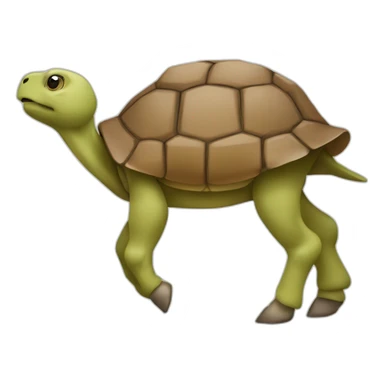 Une Tortue sur un chameau sticker
