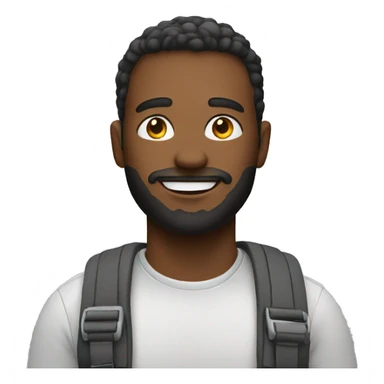 Man volunteer on podcast  sticker