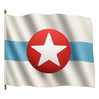 Galician flag with red star in the middle sticker