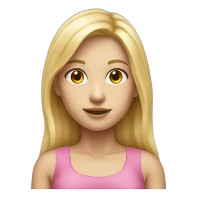 hyperrealistic caucasian blonde girl body sticker