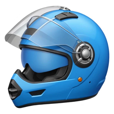 emoji capacete de moto azul sticker