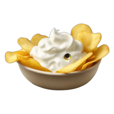 Potato chips with sour cream sticker