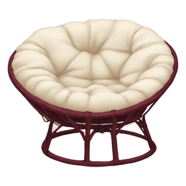 Cozy maroon and cream papasan chair sticker