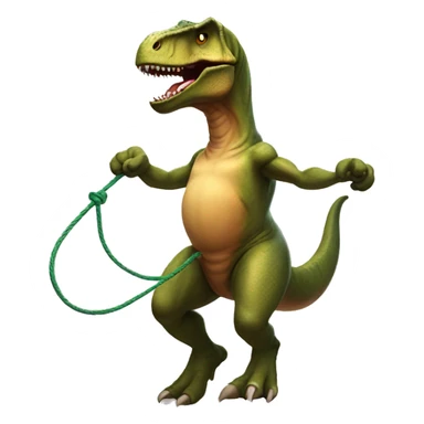 t. rex jumping rope sticker