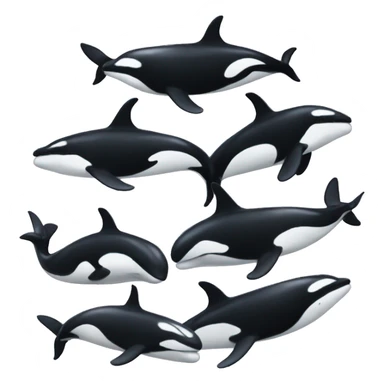 Orca whale pod  sticker