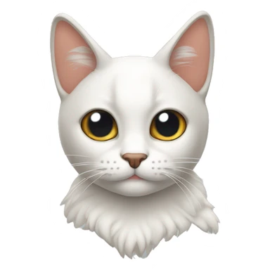 Gato con lazo blanco sticker