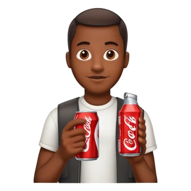 Black guy with Coke  sticker