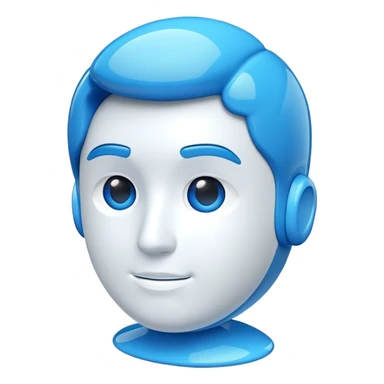 blue user icon 3D sticker