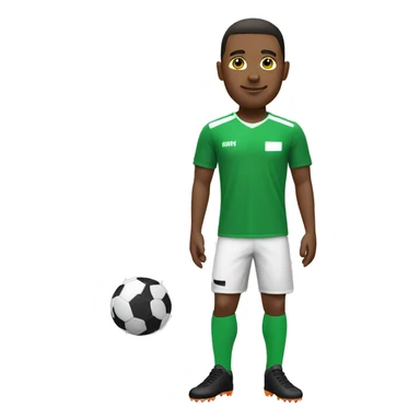 SOCCER PLAYER GREEN WHITE TOP sticker