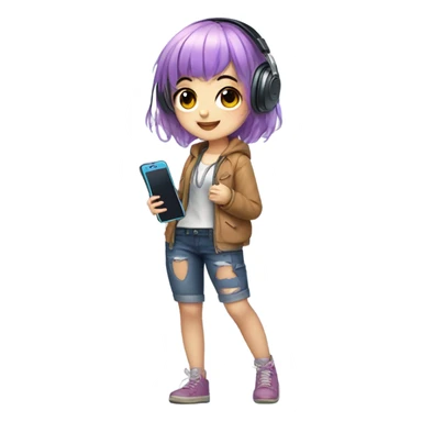 telegram and anime girl  sticker