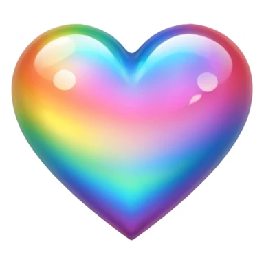 rainbow fairytale heart sticker