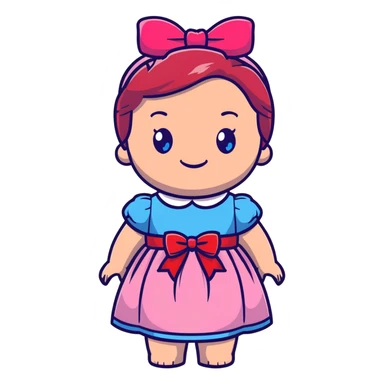Poppy doll from Poppy Playtime sticker