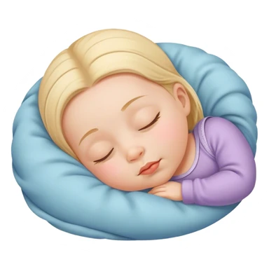 Baby girl sleeping sticker