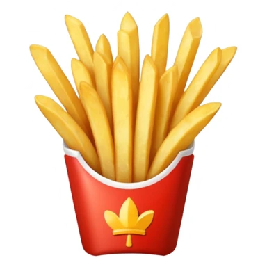 french fries without smiley sticker