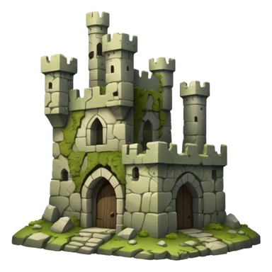 old ruined castle  sticker