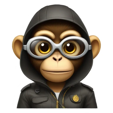 Spy girl monkey sticker
