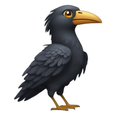 Une belette avec un corbeau sticker