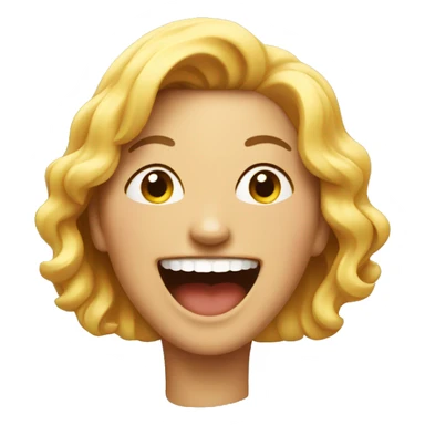 Lady laughing sticker