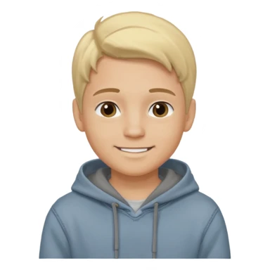 Kjekk gutt (lys i huden) som har pynta seg. Har på seg Jeans og grå hette genser og håret skal være  midtskill og fargen på håret er blondt. Litt øyevipper men ikke mye og litt mørke brun. Skal se HOT Å SEXY UT smile mer!!! sticker