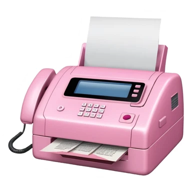pink fax machine made of spam meat sticker
