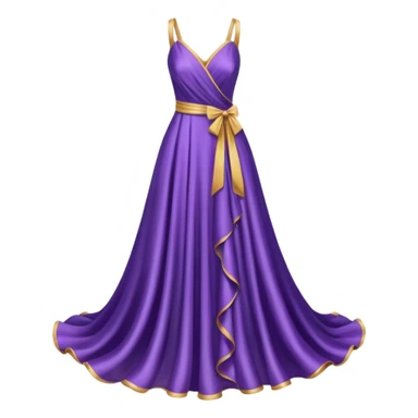 purple ribbon dress sticker