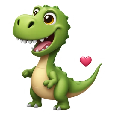 Love dinosaur sticker