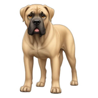 dog Cane Corso color fawn full body sticker