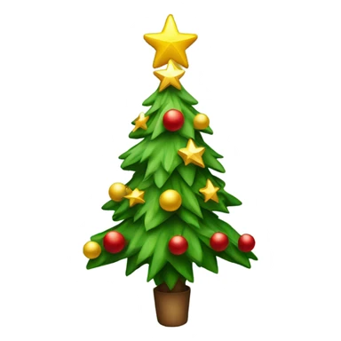 Christmas tree with star sticker