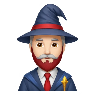 wizard with red tie sticker
