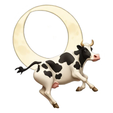 Cow that jumped over the moon sticker