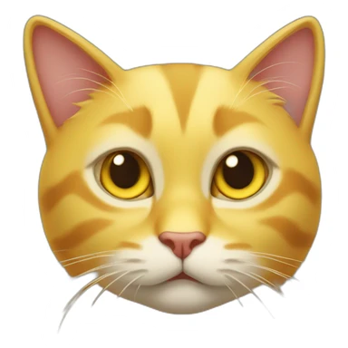 Yellow cat schocked ios  sticker