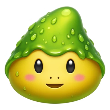 a slimy yellow-green sticker