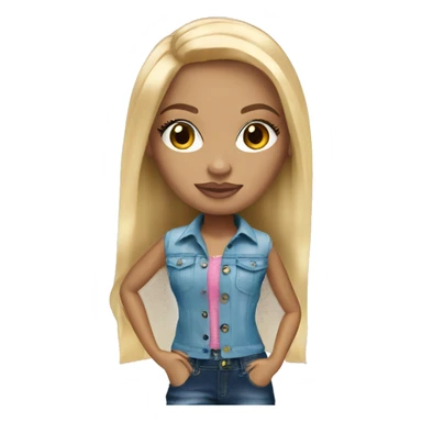 Blonde bratz doll sticker