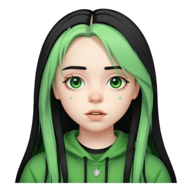 Make the billie eilish person sticker
