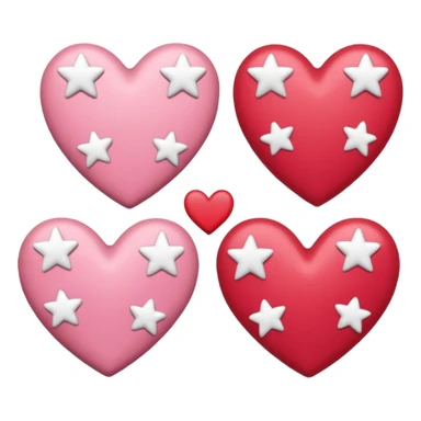 estrellas con corazones pequeños de IPHONE PERO BLANCOS Y ROSAS sticker